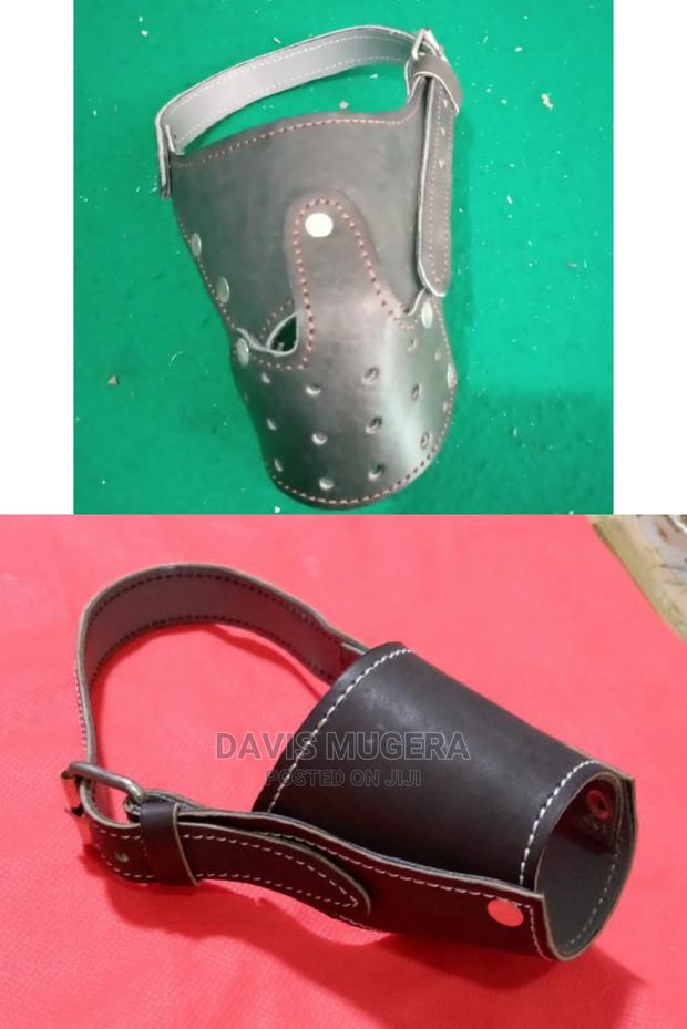 Small Leather Dog Muzzle Spitz Dog Muzzles - main view