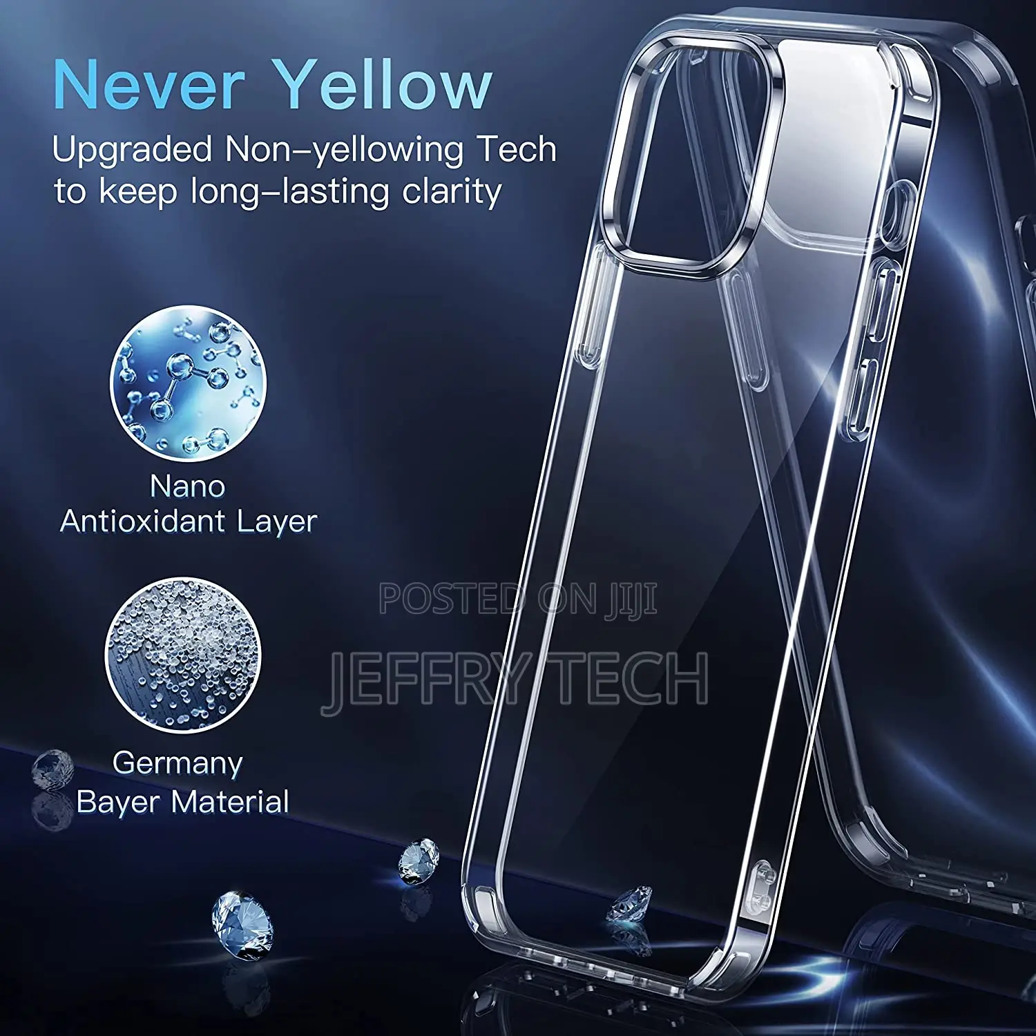 Crystal Clear Designed for iPhone 13 Pro Case, [Not Yellowin