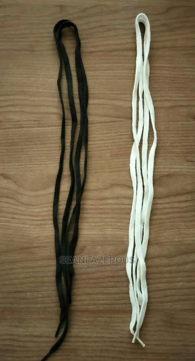 Black, White, Khaki and Beige Shoelaces