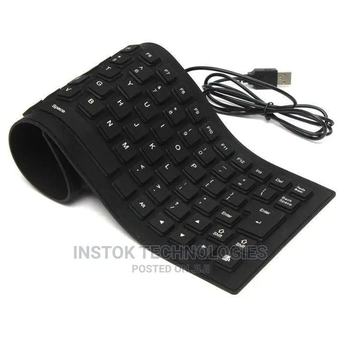 Flexible Keyboard - Foldable Silent Silicone USB Key Board