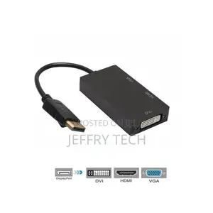 3in1 Display Port Male 20pin to DVI HDMI VGA Female 1080P HD