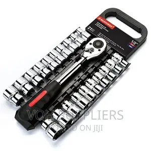 1/2-Inch Ratcheting Socket Wrench Set - Metric