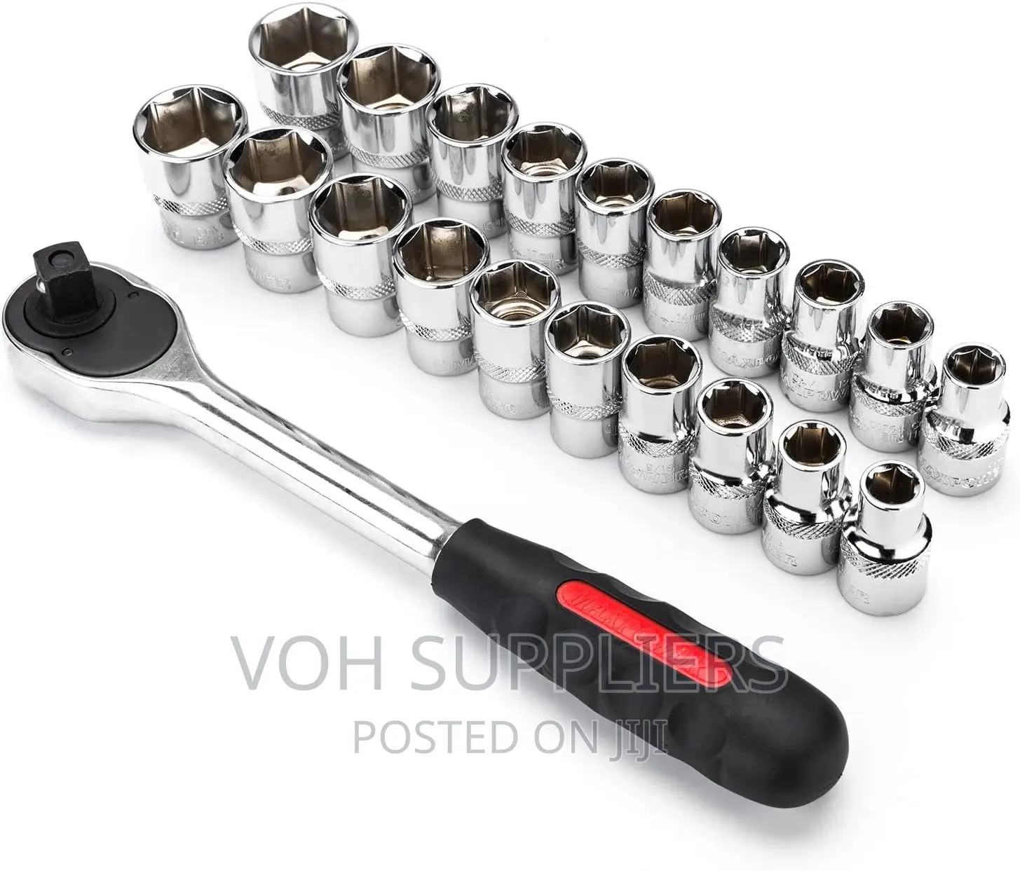 1/2-Inch Ratcheting Socket Wrench Set - Metric