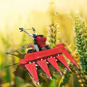 Small Hand Tractor Harvesting