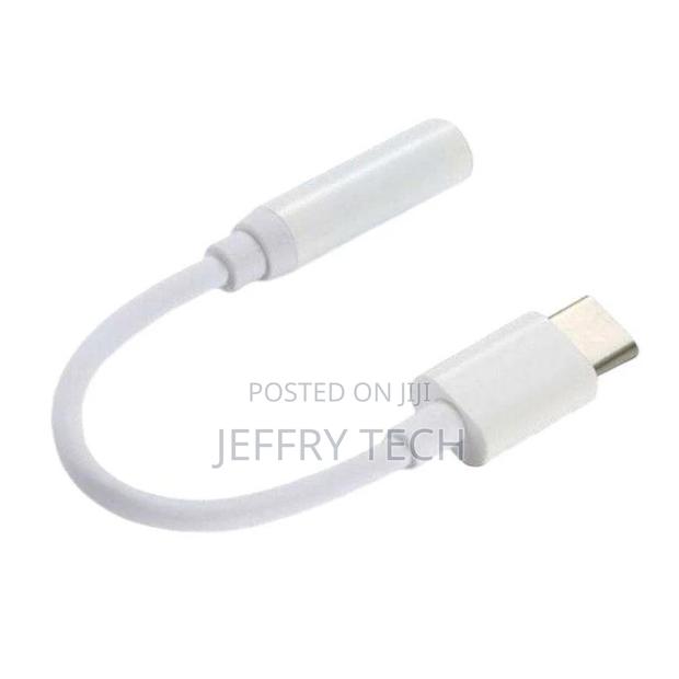 Type C 3.1 to 3.5mm Mobile Phone Adapter White - thumbnail 2