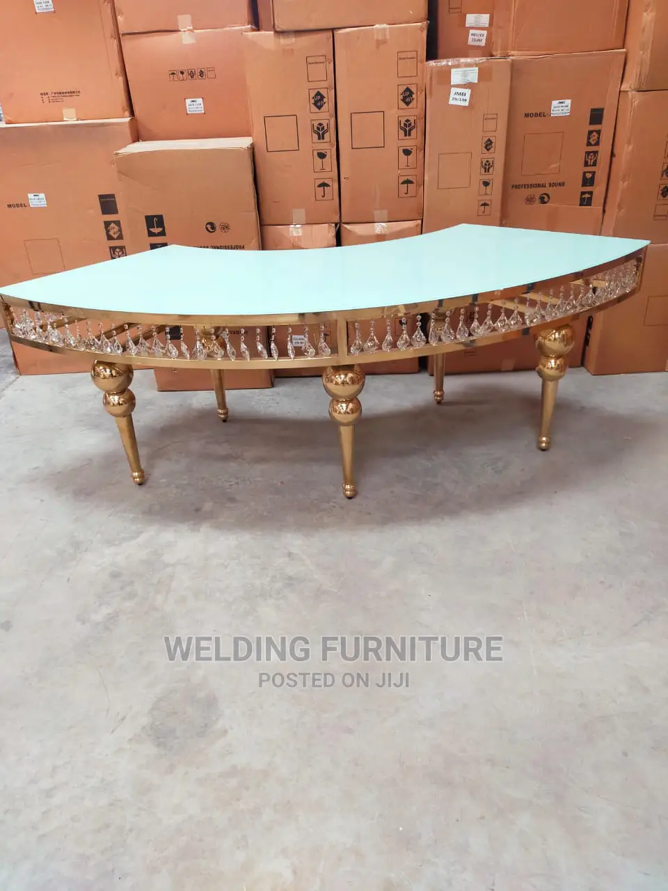 Marble Moon Glass Table