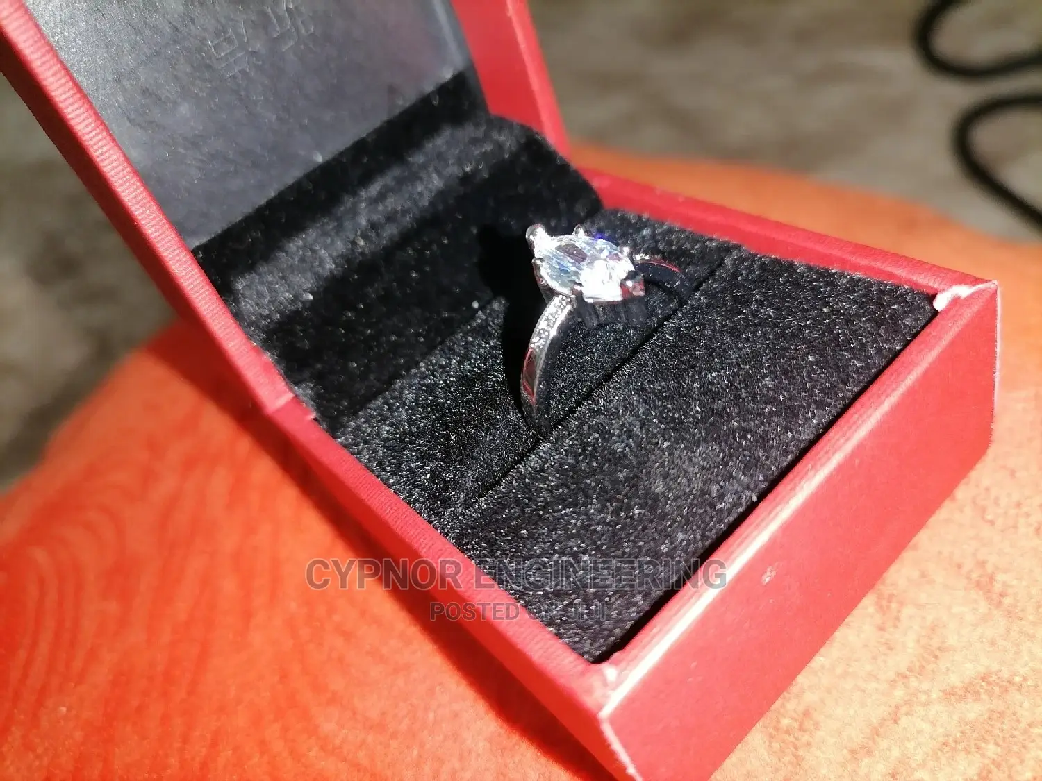 Beautiful Engagement Silver Ring