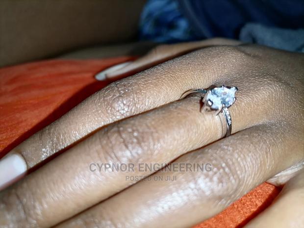 Beautiful Engagement Silver Ring - main view