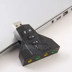 Virtual 7.1 Audio Sound Card Adapter Mic 3.5mm USB Speaker B