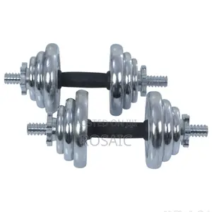Adjustable 10 Kgs Chrome Dumbbells
