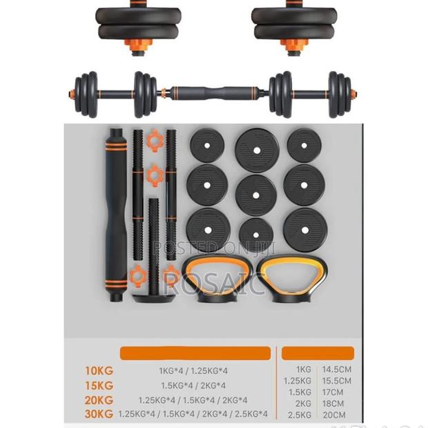 20 Kgs Dumbbells With Barbell and Kettle Bell