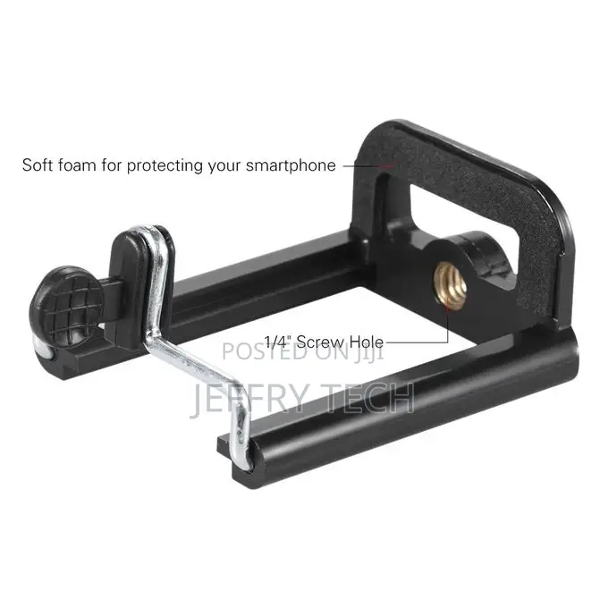 Adjustable Phone Holder Clip + Mini Ball Head With 1/4 Inch