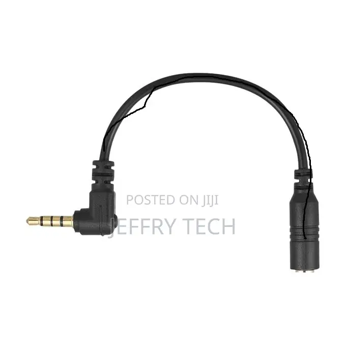 EY-S04 3.5mm 3 Pole TRS Female to 4 Pole TRRS Male 90 Degre
