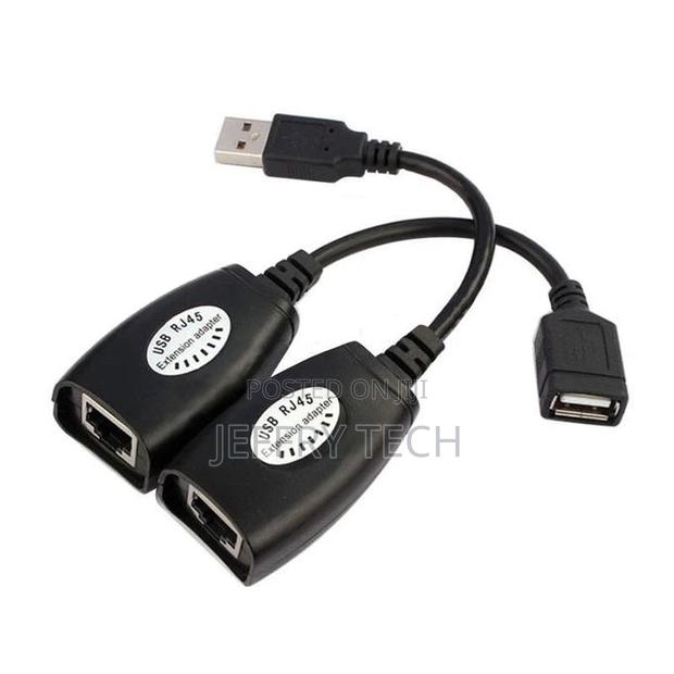 2pcs USB Male Female to CAT5 CAT6 RJ45 Lan Extender