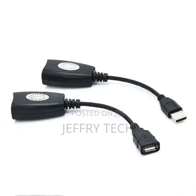 2pcs USB Male Female to CAT5 CAT6 RJ45 Lan Extender