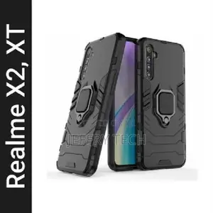 CASE Back Cover for Realme XT, Realme X2 (Black, Rugged Arm
