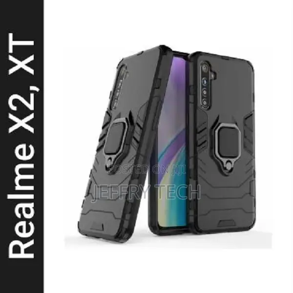 CASE Back Cover for Realme XT, Realme X2 (Black, Rugged Arm