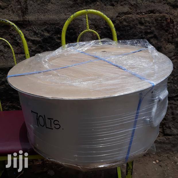 70 LTR Aluminium Sufuria With Handle+Lid