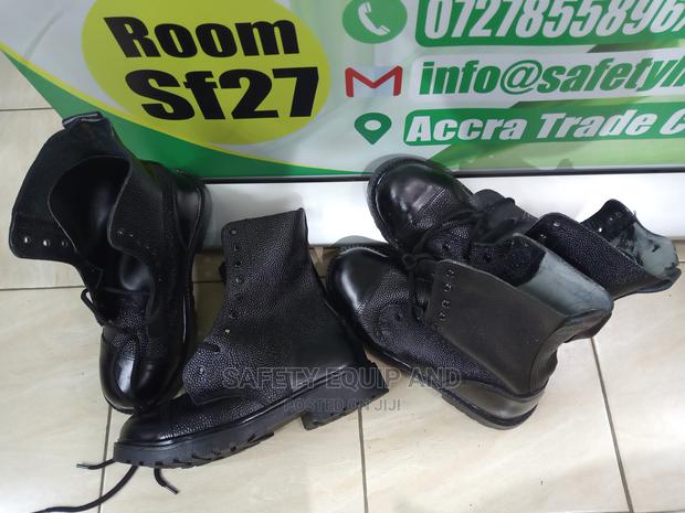 Black Leather Boots for Security Guards - main view