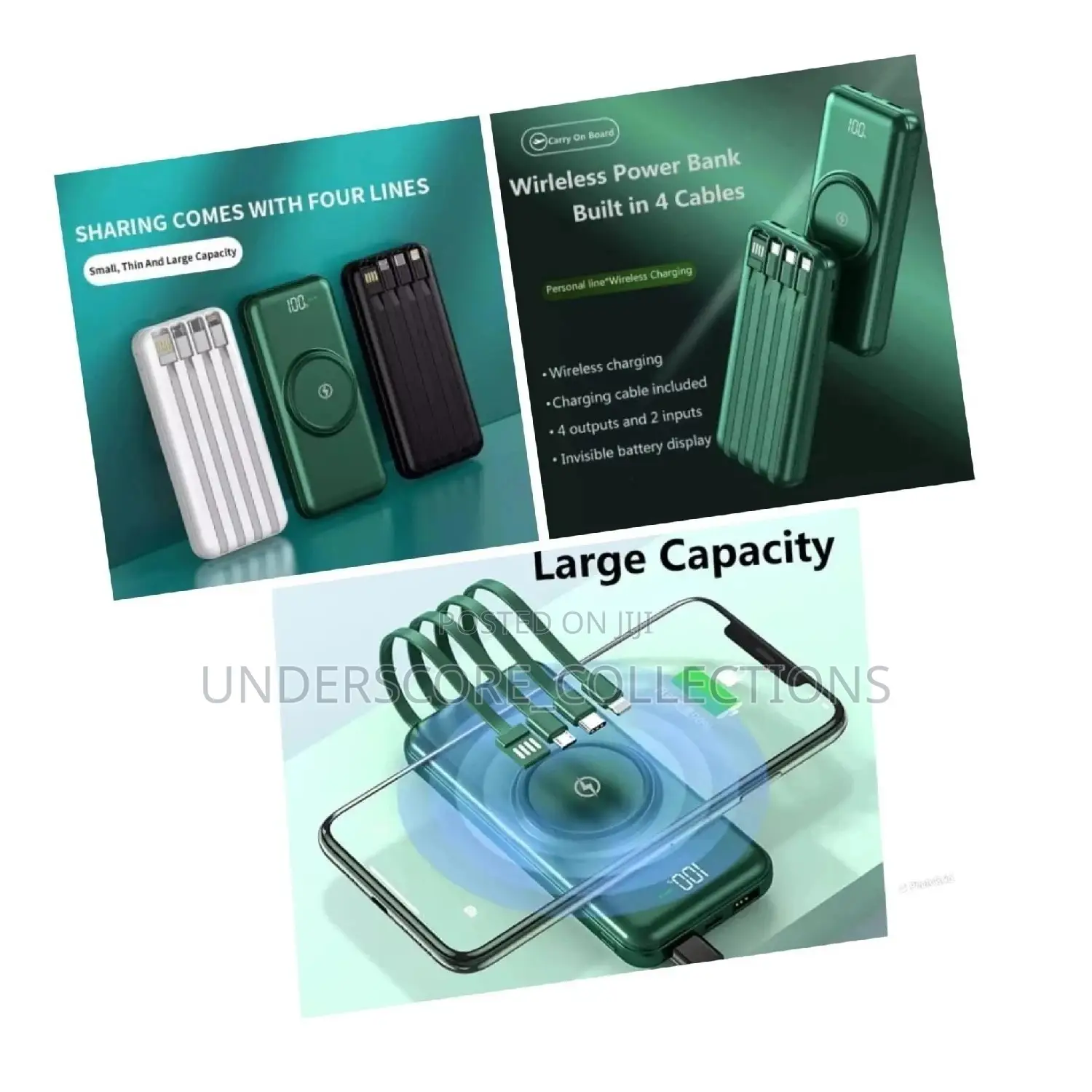 10000mah 4 Cable Power Bank*