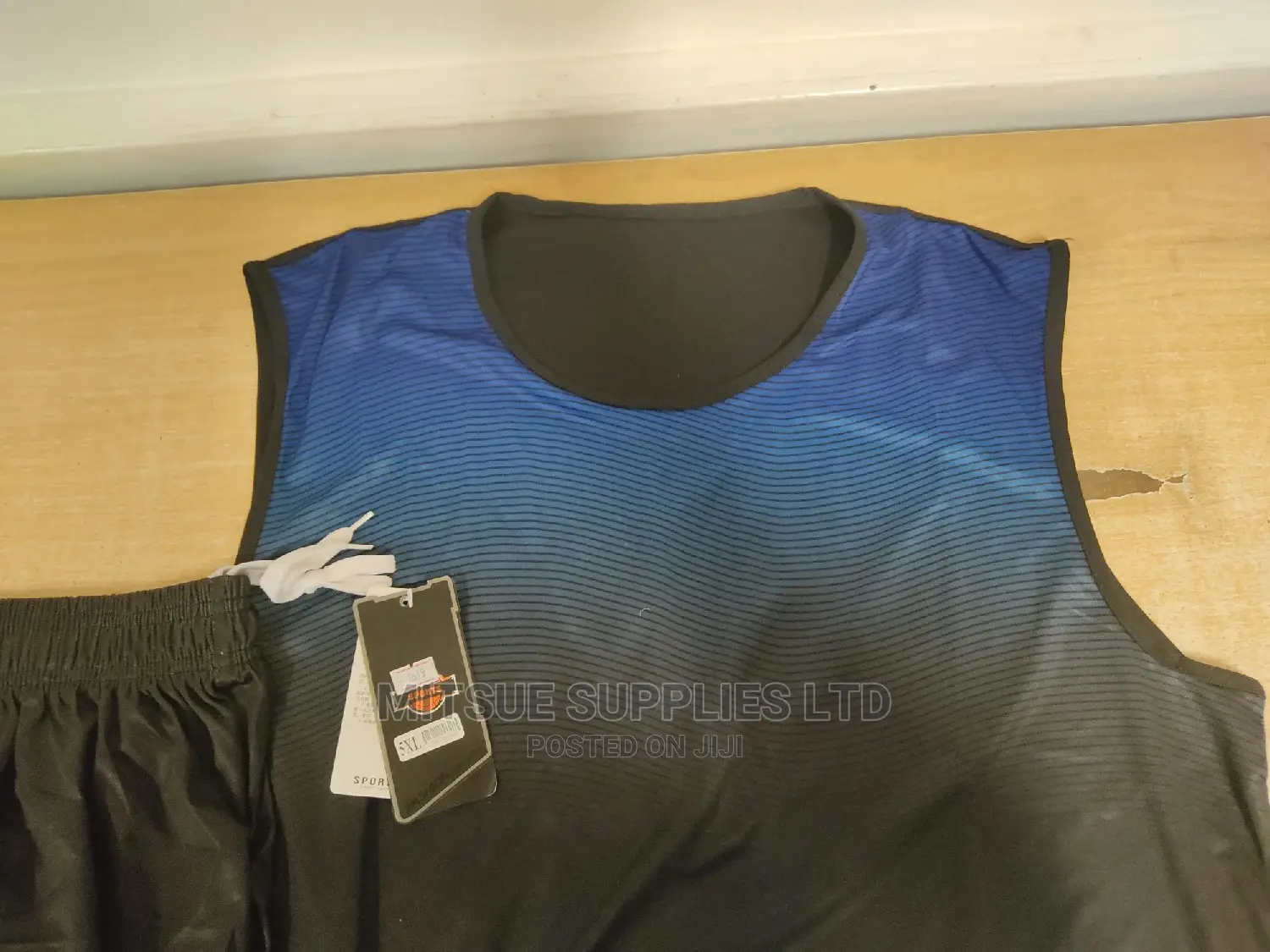 A Set of Dozen (12) Basketball Uniform Imported Blue Black
