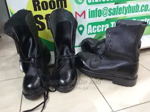 Breathable Black Leather Duty Boots