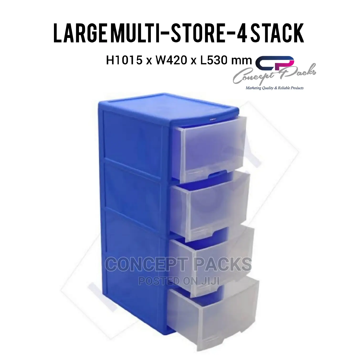 Multi-Store-4 Stack Drawer. Size H1015 X W420 X L530mm