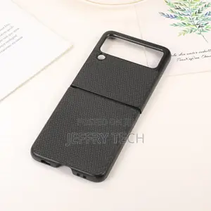 Carbon Fiber Case for Samsung Galaxy Z Flip3, Black