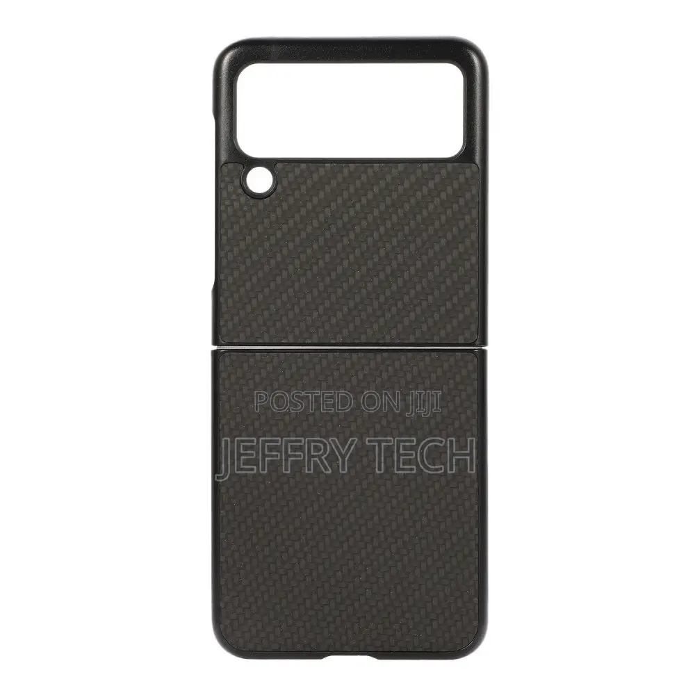 Carbon Fiber Case for Samsung Galaxy Z Flip3, Black