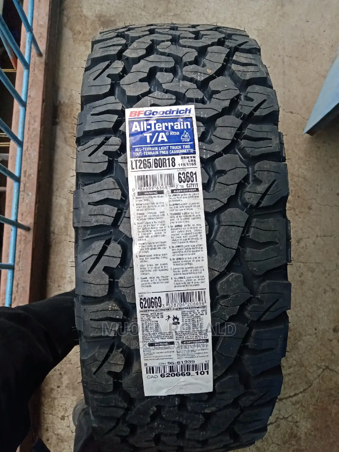 265/60r18 Bf Goodrich Tyre Made In U.S.A