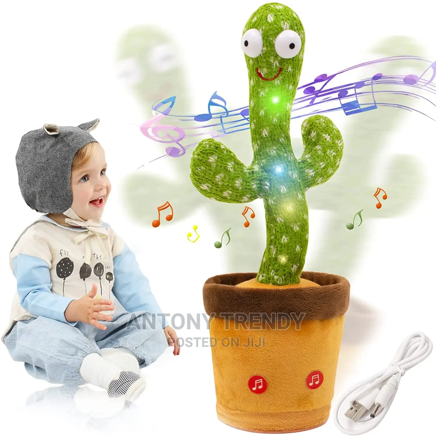 Electric Dancing and Talking Plush Cactus for Kids.