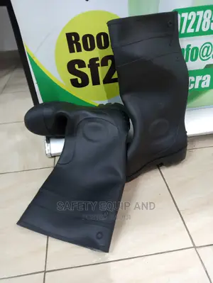 Industrial Gumboots-Black Steel Toe