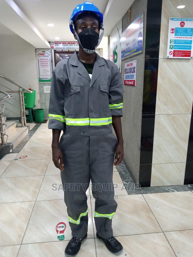 Overalls With Reflective Strip-Grey Color