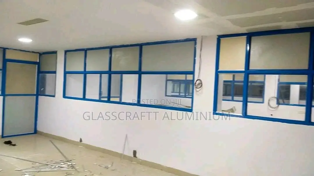Blue Frames Office Partition