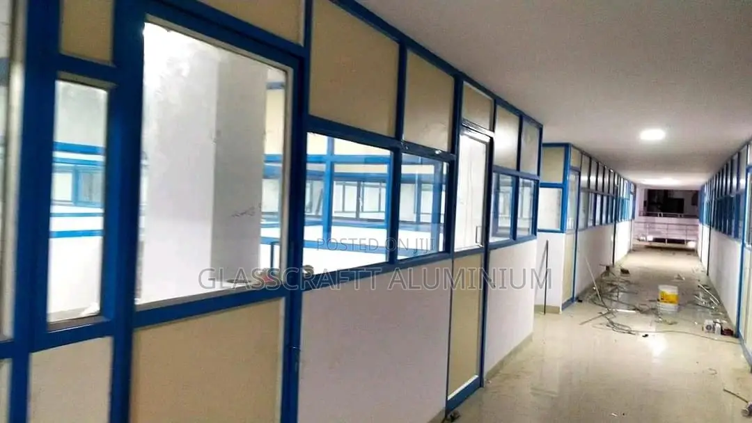 Blue Frames Office Partition
