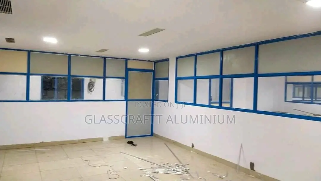 Blue Frames Office Partition