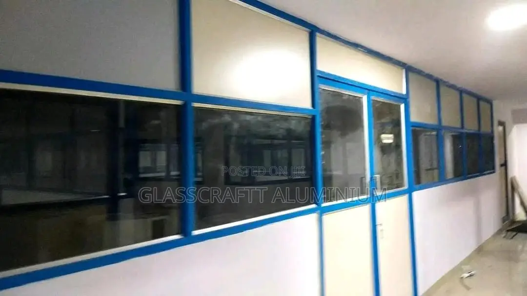 Blue Frames Office Partition