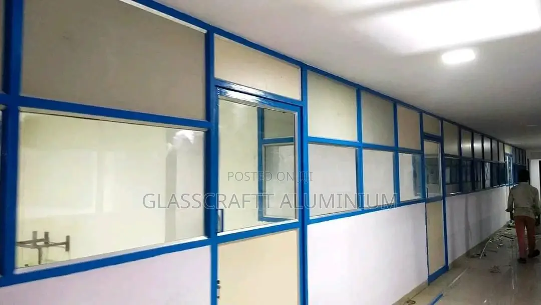 Blue Frames Office Partition