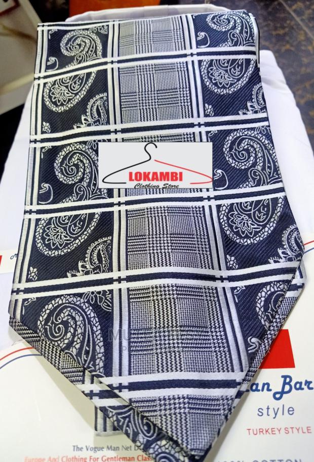 Black White Ascot Tie - main view