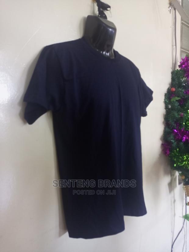 Navy Blue Cotton Plain T-Shirts