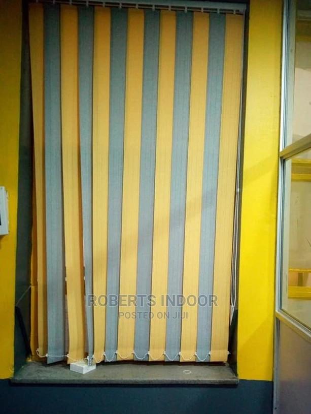 Yellow and Grey Vertical Window Blinds - main view