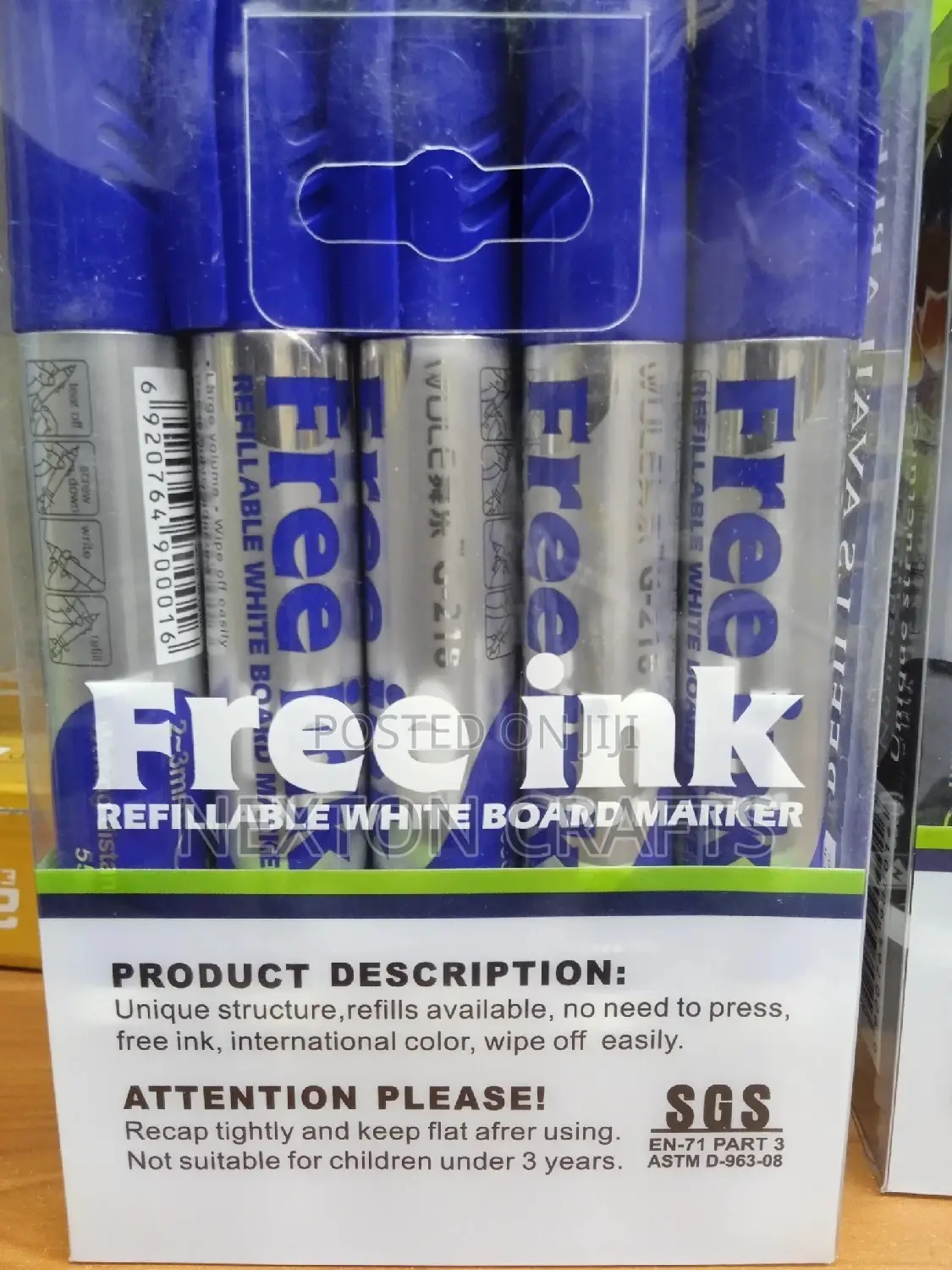 Free Ink Refillable Whiteboard Marker G-218 (Dozen)