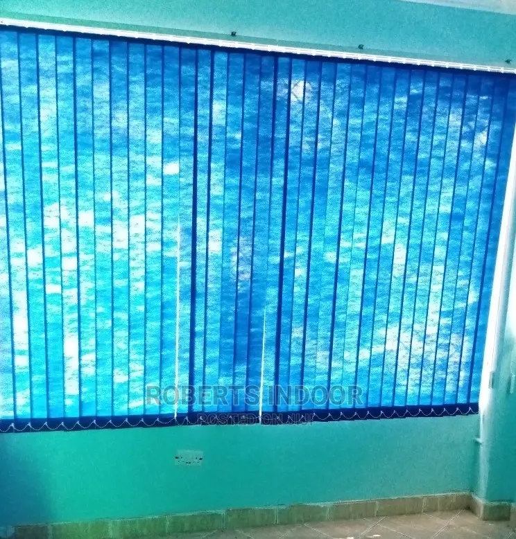 Navy Blue Vertical Office Blinds