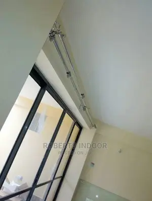 2m Double Curtain Rod