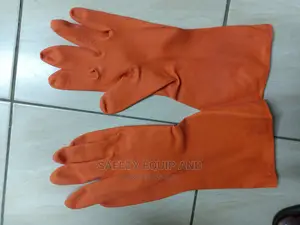 Nitrile Orange PVC Gloves