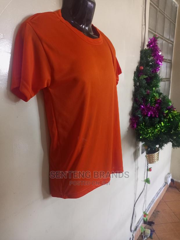 Orange Plain T-Shirts Polyester Tshirts for Campaign - thumbnail 2