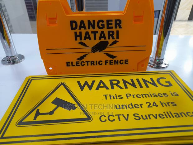 Danger Hatari Warning Sign - main view