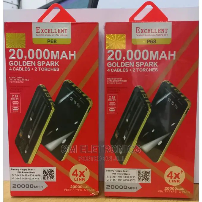 Exellent 4x-Link Powerbank Fast Charge-20000mah