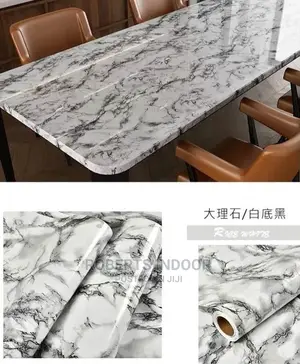 Black and White Marble Contact Paper