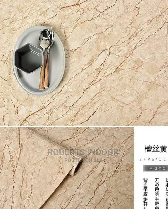 Brown Marble Table Contact Paper